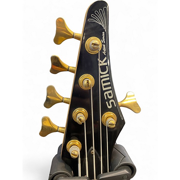 Used Samick ARTIST SERIES 5 STRING Brown Sunburst Electric Bass Guitar