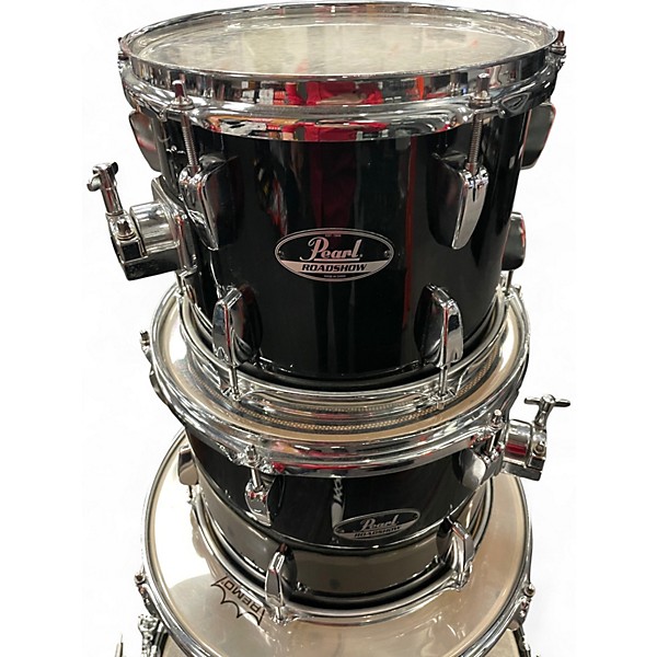 Used Pearl 4 Piece ROADSHOW Black Drum Kit