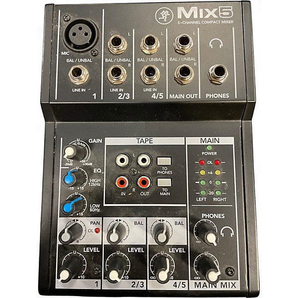 Used Mackie MIX5 Unpowered Mixer