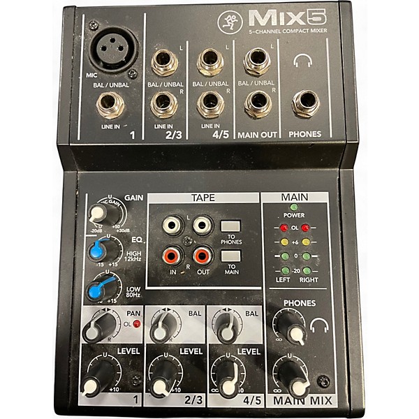 Used Mackie MIX5 Unpowered Mixer