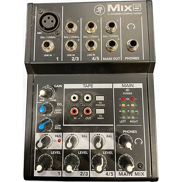 Used Mackie MIX5 Unpowered Mixer