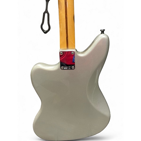 Used 2011 Fender Blacktop Jaguar HH Black and Silver Solid Body Electric Guitar