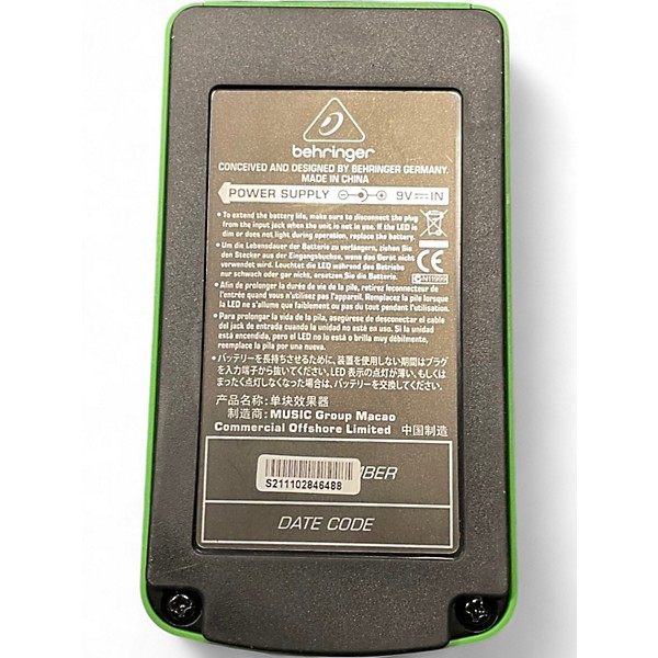 Used Behringer TO800 Vintage Tube Overdrive Effect Pedal