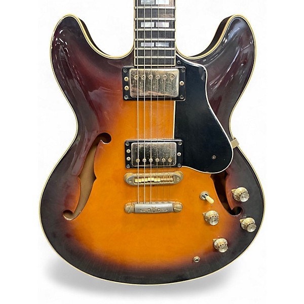 Vintage 1981 Yamaha SA2000 3 Color Sunburst Hollow Body Electric Guitar