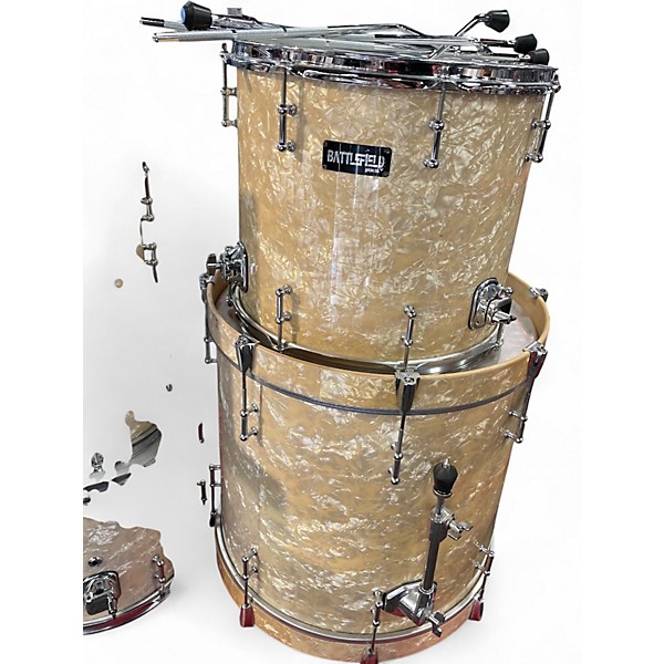 Used Battlefield Drums 7 Piece 7 PIECE 6 PLY MAPLE Natural Drum Kit