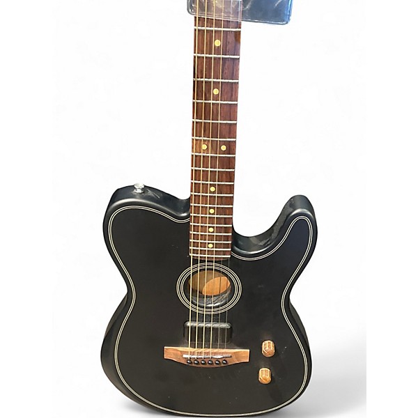 Used Fender ACOUSTASONIC STANDARD TELECASTER Black Acoustic Electric Guitar