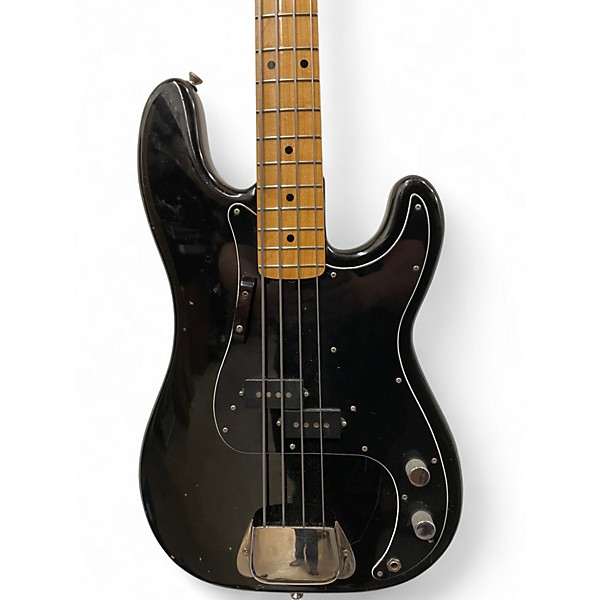 Vintage 1981 Fender Precision Bass Black Electric Bass Guitar