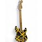 Used 2021 EVH Striped Series Black and Yellow Solid Body Electric Guitar thumbnail
