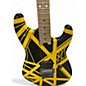 Used 2021 EVH Striped Series Black and Yellow Solid Body Electric Guitar