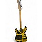 Used 2021 EVH Striped Series Black and Yellow Solid Body Electric Guitar