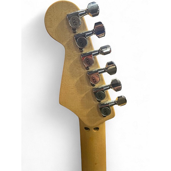 Used 2021 EVH Striped Series Black and Yellow Solid Body Electric Guitar