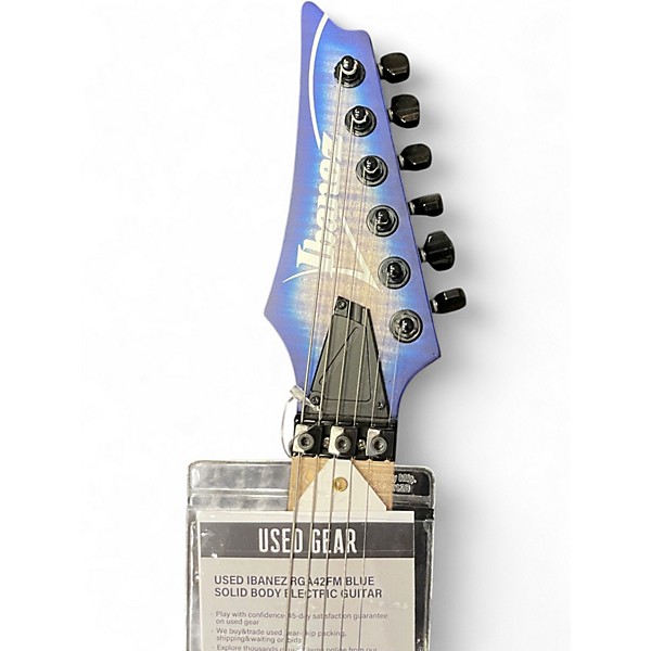 Used Ibanez RGA42FM Blue Solid Body Electric Guitar