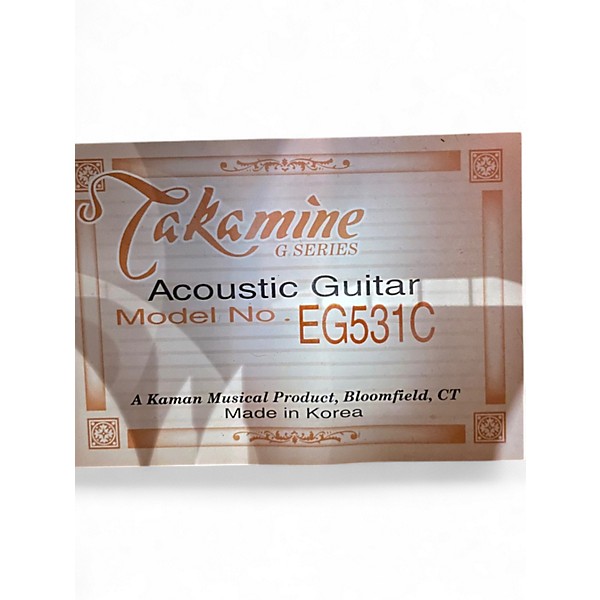 Used Takamine EG531C Black Acoustic Electric Guitar