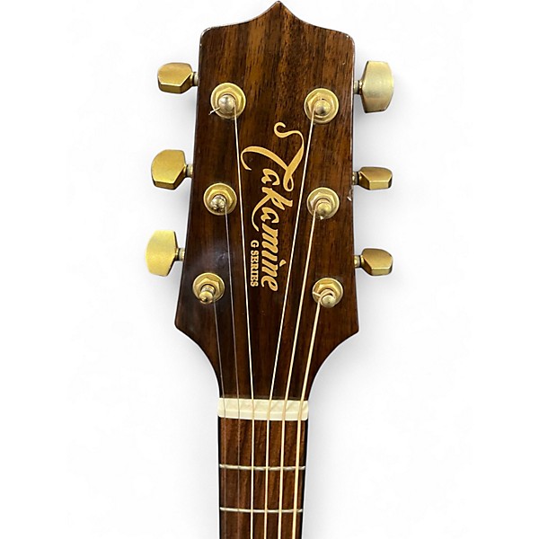 Used Takamine EG340C Left Handed Natural Acoustic Electric Guitar