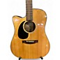 Used Takamine EG340C Left Handed Natural Acoustic Electric Guitar