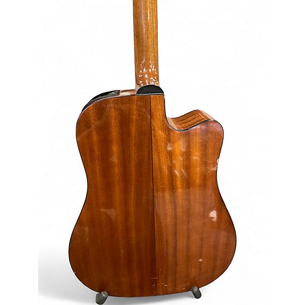 Used Takamine EG340C Left Handed Natural Acoustic Electric Guitar