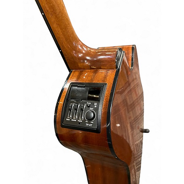 Used Takamine EG340C Left Handed Natural Acoustic Electric Guitar