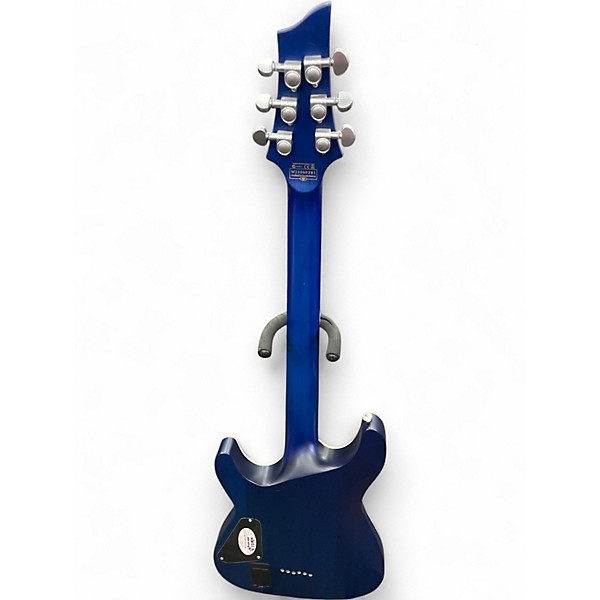 Used Schecter Guitar Research C1 Platinum Sapphire Blue Trans Solid Body Electric Guitar