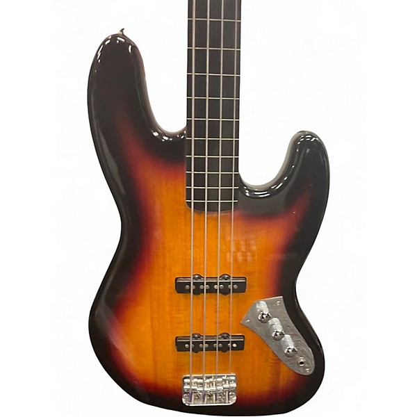 Used Squier Vintage Modified Fretless Jazz Bass 3 Color Sunburst Electric Bass Guitar