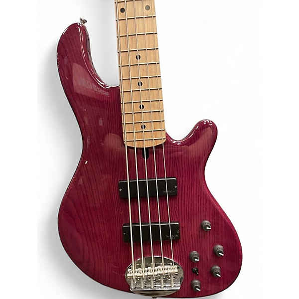 Used Lakland Skyline 55-OS Magenta Electric Bass Guitar