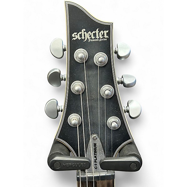 Used Schecter Guitar Research C1 Platinum Translucent Black Solid Body Electric Guitar