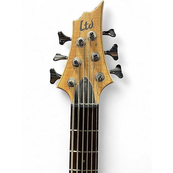 Used ESP LTD B206SM 6 String EXOTIC WOOD GRAIN Electric Bass Guitar
