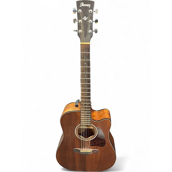 Used Ibanez AW54CE-OPN MAGHOGONY Acoustic Electric Guitar