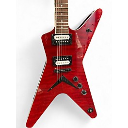 Used Dean ML X Red Quilt Maple Solid Body Electric Guitar