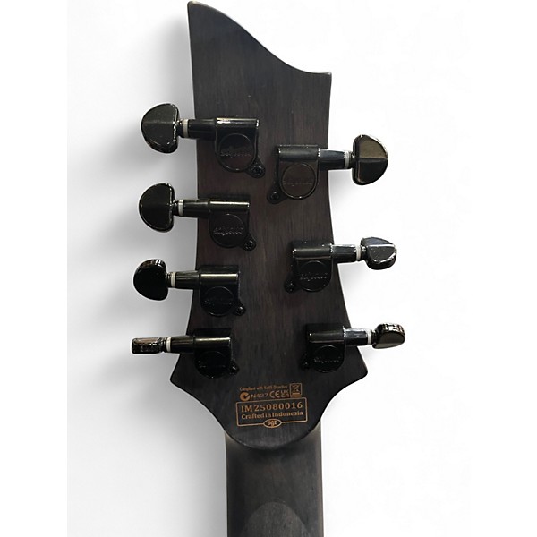 Used Schecter Guitar Research Omen Elite 7MS Charcoal Solid Body Electric Guitar
