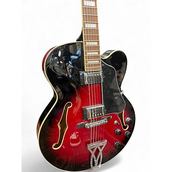 Used Ibanez AF75 Trans Red Sunburst Hollow Body Electric Guitar