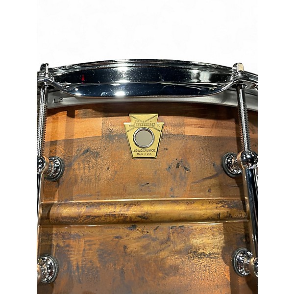 Used Ludwig 6.5X14 Copperphonic Raw Copper Drum