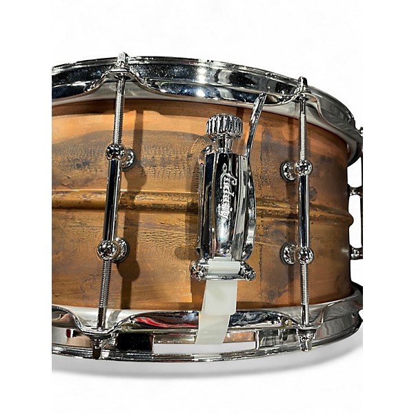Used Ludwig 6.5X14 Copperphonic Raw Copper Drum