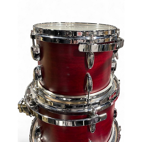Used Gretsch Drums 5 Piece USA Custom Satin Red Drum Kit