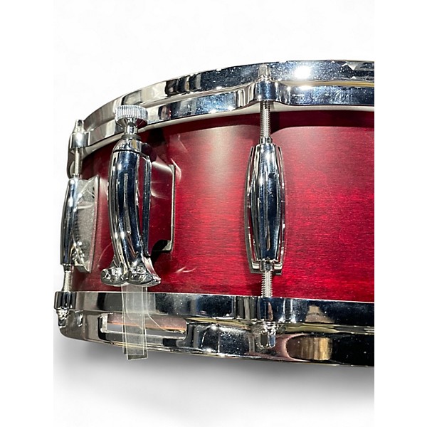 Used Gretsch Drums 5 Piece USA Custom Satin Red Drum Kit