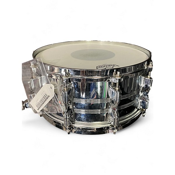 Used TAMA 6.5X14 No. 8005 Imperialstar King-Beat Steel Snare Drum Silver Drum