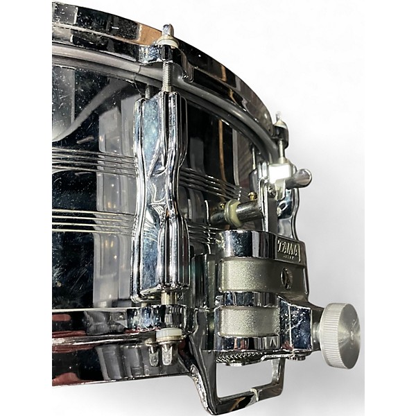 Used TAMA 6.5X14 No. 8005 Imperialstar King-Beat Steel Snare Drum Silver Drum