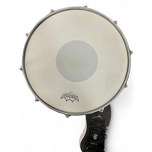 Used TAMA 6.5X14 No. 8005 Imperialstar King-Beat Steel Snare Drum Silver Drum