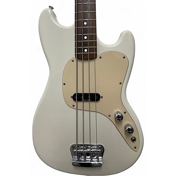 Used Squier MUSICMASTER BASS White Electric Bass Guitar