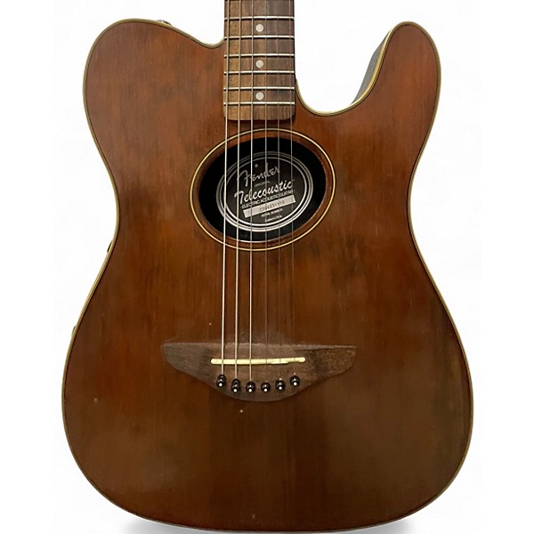 Used Squier TELECOUSTIC Natural Acoustic Electric Guitar