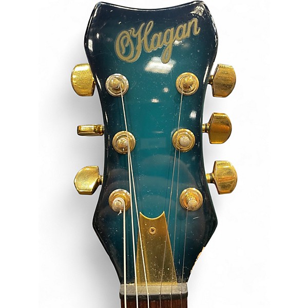 Vintage 1980 Hagan NIGHTWATCH Emerald Green Solid Body Electric Guitar