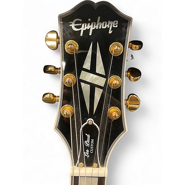 Used Epiphone Les Paul Custom Alpine White Solid Body Electric Guitar