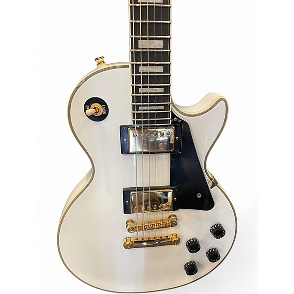 Used Epiphone Les Paul Custom Alpine White Solid Body Electric Guitar