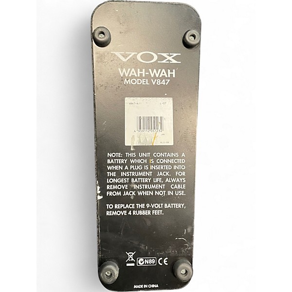 Used VOX V847 Reissue Wah Effect Pedal