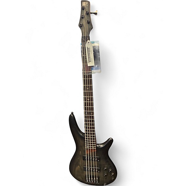 Used Ibanez SR605E 5 String BLACK STAIN Electric Bass Guitar