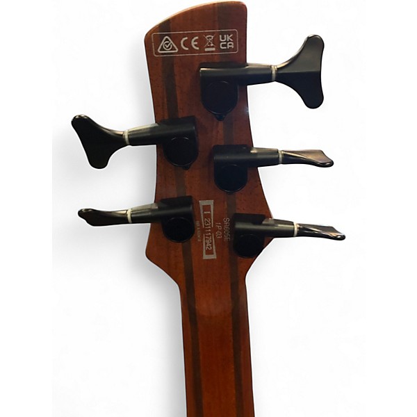 Used Ibanez SR605E 5 String BLACK STAIN Electric Bass Guitar