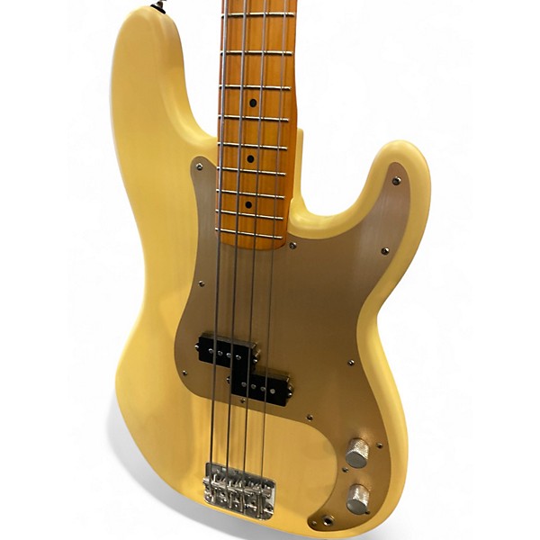 Used Squier 40th Anniversary Precision Bass Vintage White Electric Bass Guitar