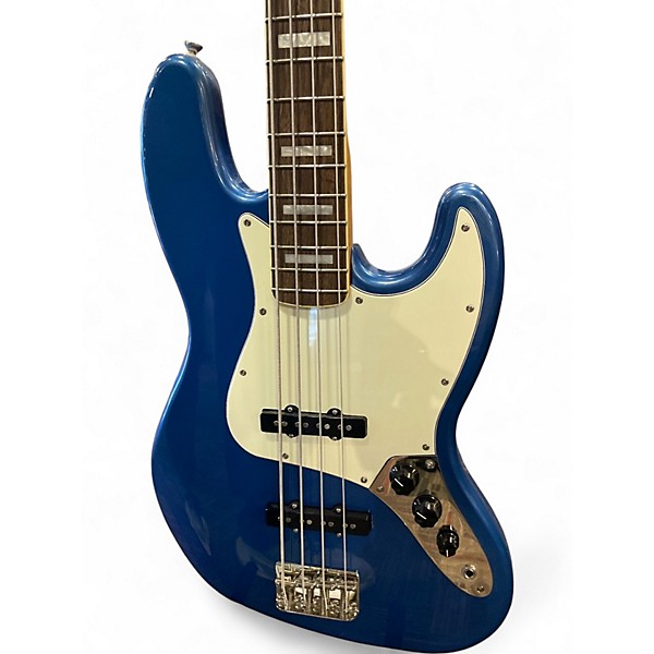 Used Squier Affinity Jazz Bass Blue Electric Bass Guitar