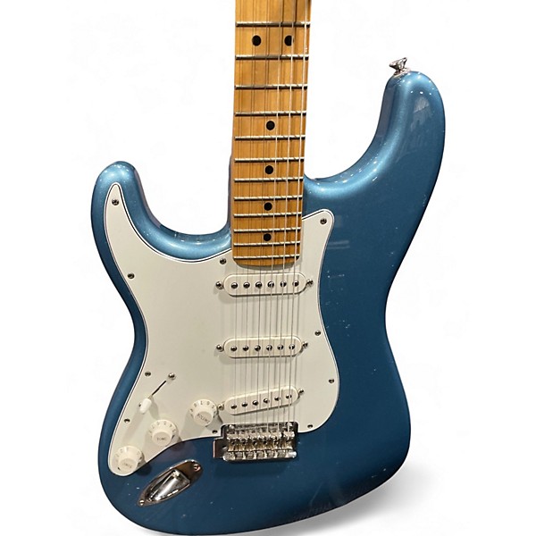 Used Fender Player Stratocaster Left Handed Blue Metallic Solid Body Electric Guitar