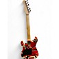 Used 2021 EVH EVH Striped Series RED Red with Black and White Stripes Solid Body Electric Guitar
