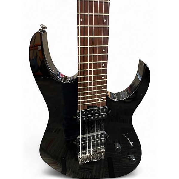 Used Ibanez rgms7 black Solid Body Electric Guitar